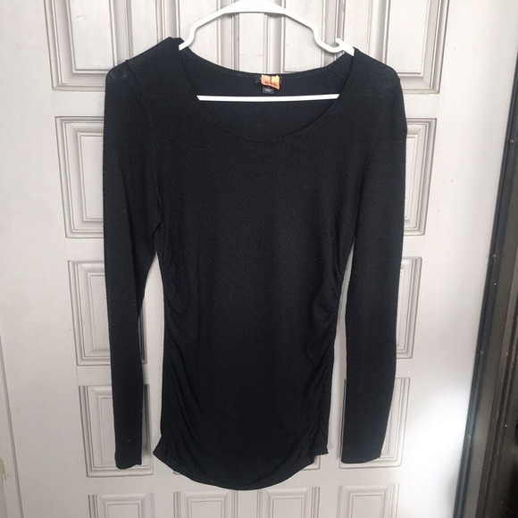 Ann Taylor Sweater SzS Lt Weight Ruched Sides Long Sleeves Tunic Length Used - Picture 4 of 11